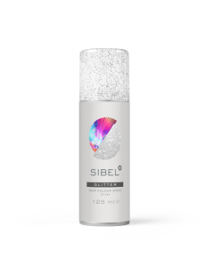 Spray couleur cheveux Glitter - Bombe paillettes Argent 125 ml *