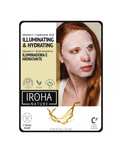 PBI Masque visage tissu illuminateur Vitamine C pure+AH x1 IROHA 2022