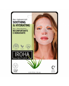 PBI Masque visage tissu hydratant Aloe Vera+Acide hyaluronique x1 IROHA 2022