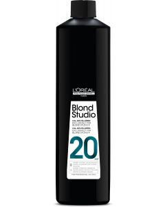 bouteille noire d'oxydant crème huile blond studio l'oreal 20 volumes