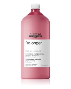 bouteille rose de shampooing pro longer l'oréal professionnel série expert 1500 ml