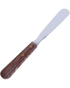 SPATULE INOX MANCHE BOIS (spatule 11.7 cm/ manche 10.5 cm)